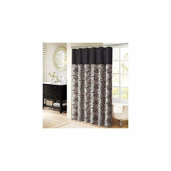 Madison Park Aubrey Shower Curtain, Black - 72 x 72 in. MP70-845